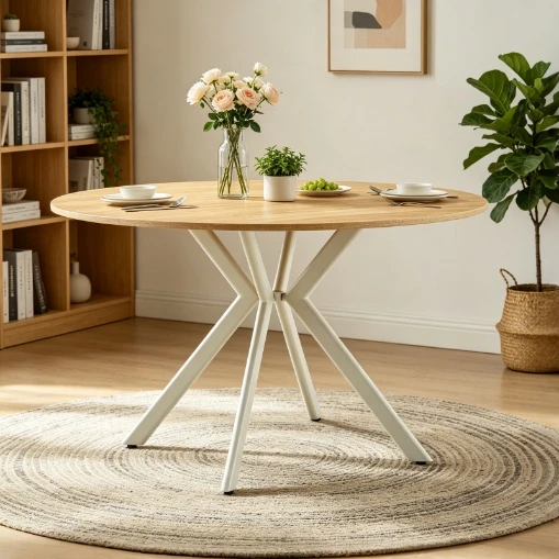 Round Table With Metal Frame For Compact Kitchen best
